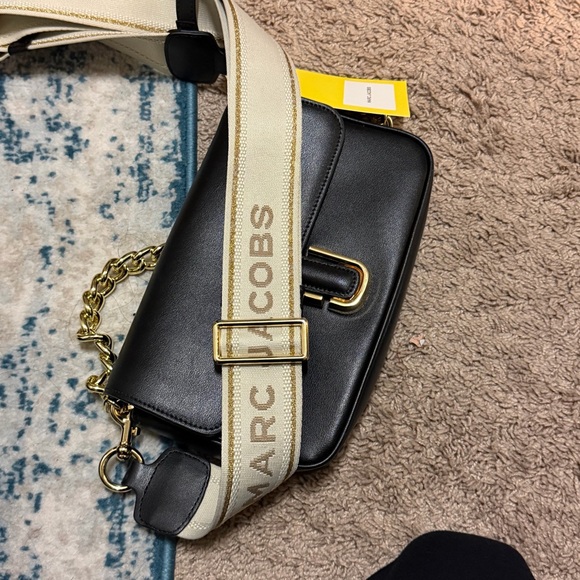Marc Jacobs Black and Cream Leather Bag